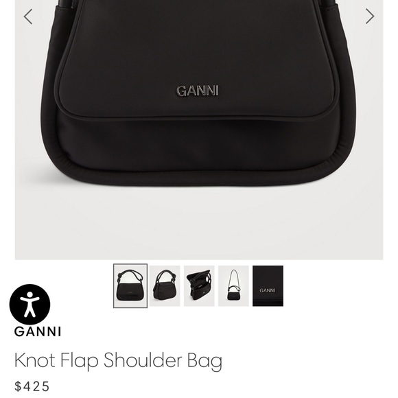 Ganni Knot Flap Shoulder Bag - Picture 1 of 4